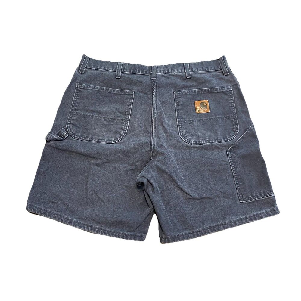 Vintage Carhartt Petrol Blue Carpenter Shorts Men’s 36 Canvas 8" Inseam B25 PTB